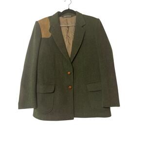 Christopher Dawes Tyroler Loden Original Baur Wool Green Riding Coat 38R 14 VTG